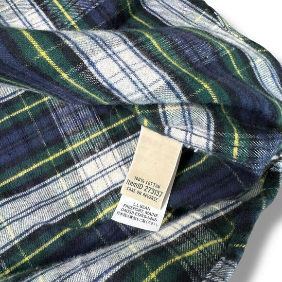 NWT L.L. Bean Scotch Plaid Shirt Women’s Reg S Relaxed Gordon Green Cotton $99 - Picture 7 of 10